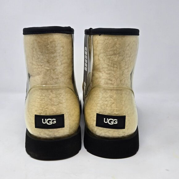 Ugg Classic Clear Mini Boots Natural Shearling Sherpa Waterproof Women's 11.5 - Picture 7 of 12